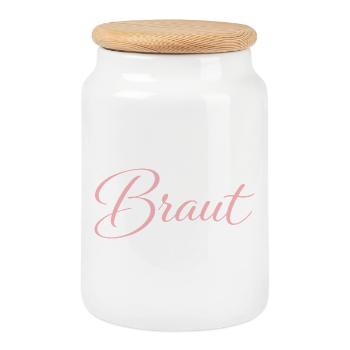 Braut - Keksdose mit Holzdeckel - Weiß - Vorne