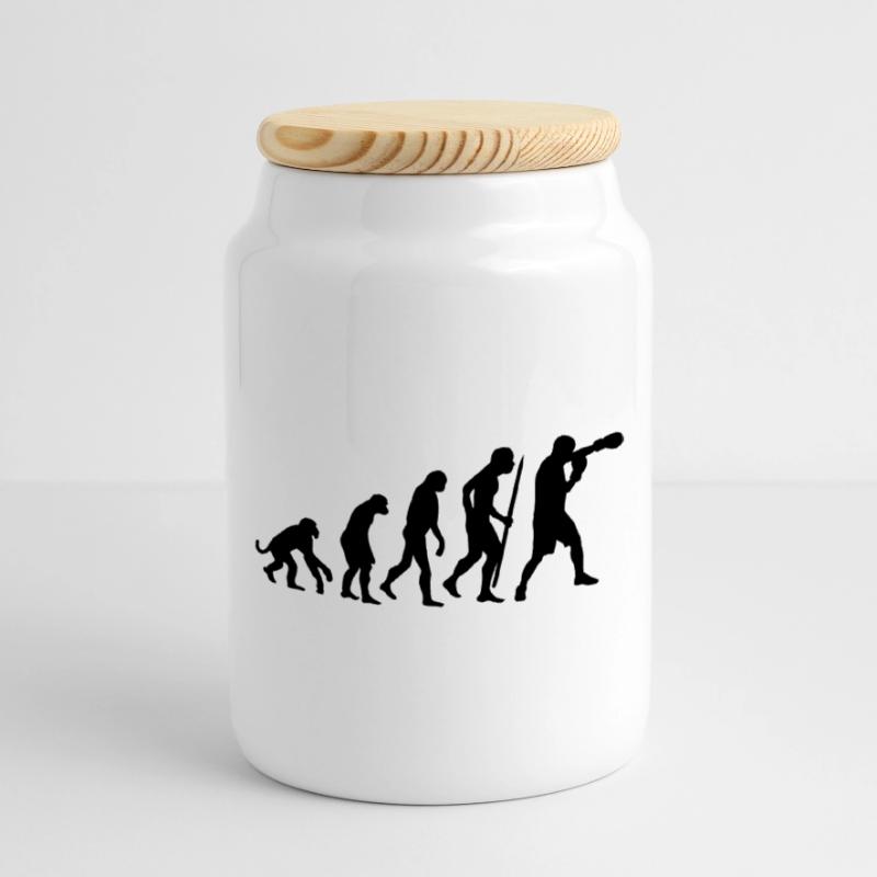 Evolution de la boxe Boîte à biscuits avec couvercle en bois