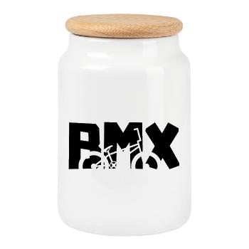 BMX Freestyle Shirt für Kids & Rider - Keksdose mit Holzdeckel - Weiß - Vorne