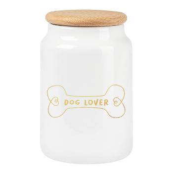 Dog Lover Dog Friend Gold Bone Dogs Fan Animal - Boîte à biscuits avec couvercle en bois - blanc - Devant