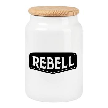 rebel dieb rowdy rebell bandit hustler gang crime - Keksdose mit Holzdeckel - Weiß - Vorne
