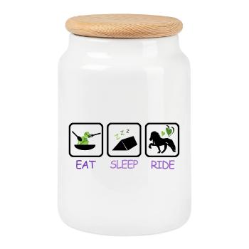 Iceland Competition Shirts Vegetarian Tent Ride - Cookie Jar with Wooden Lid - white - Front