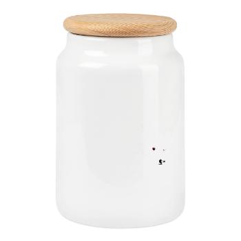 Meilleure Maman Chien Du Monde - Boîte à biscuits avec couvercle en bois - blanc - Devant