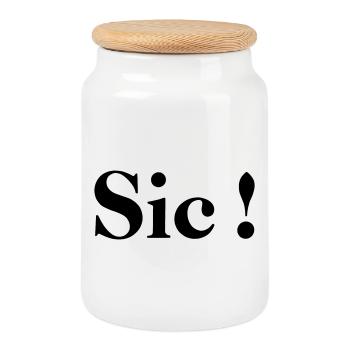 Sic! - Keksdose mit Holzdeckel - Weiß - Vorne