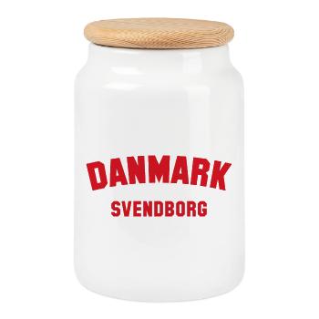 SVENDBORG Danemark Dänemark - Boîte à biscuits avec couvercle en bois - blanc - Devant