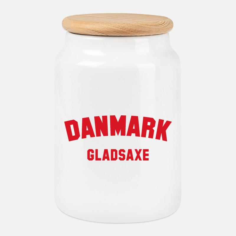 GLADSAXE Danmark Dänemark - Keksdose mit Holzdeckel - Weiß
