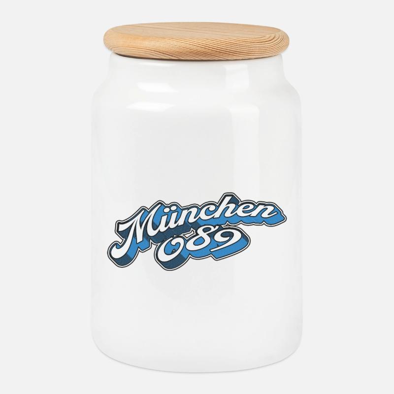 München 089 Retro Minga  - Keksdose mit Holzdeckel - Weiß