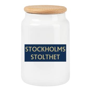 Fierté de Stockholm - Boîte à biscuits avec couvercle en bois - blanc - Devant