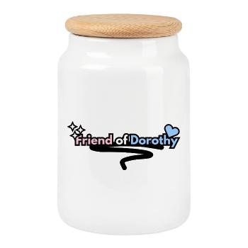 Freundin von Dorothy Trans Pride Hidden Queer - Keksdose mit Holzdeckel - Weiß - Vorne