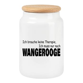 Thérapie WANGEROOGE - Boîte à biscuits avec couvercle en bois - blanc - Devant