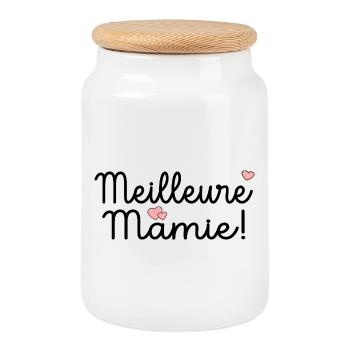 Best Granny - Cookie Jar with Wooden Lid - white - Front