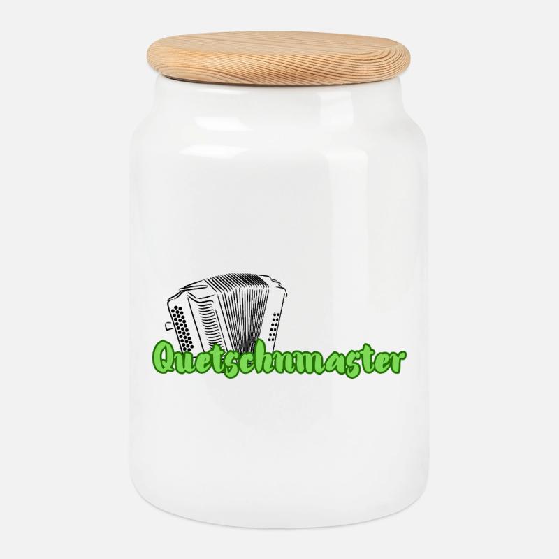 Quetschnmaster  - Keksdose mit Holzdeckel - Weiß