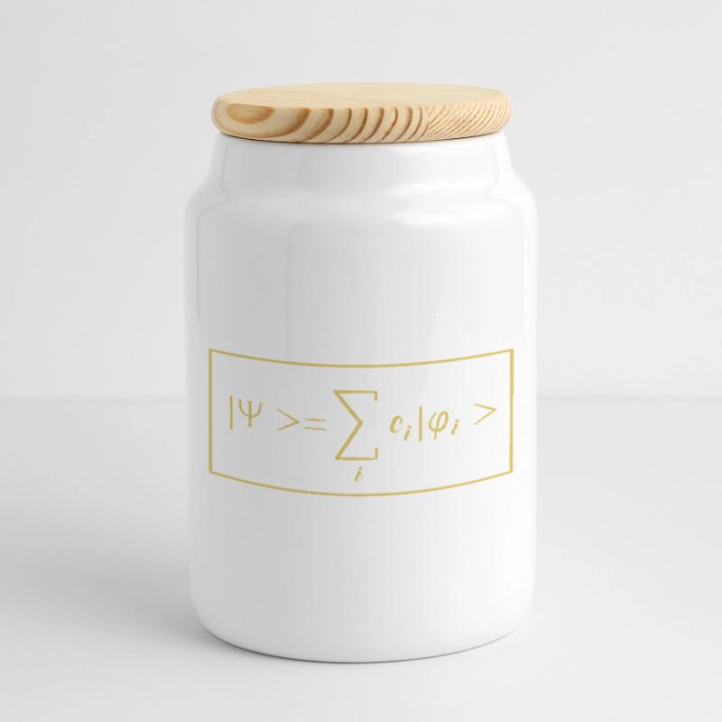 Quantum Physics Quantum Physics Quantum Leap Cookie Jar with Wooden Lid