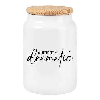 A little bit dramatic - Ein bisschen dramatisch - Keksdose mit Holzdeckel - Weiß - Vorne