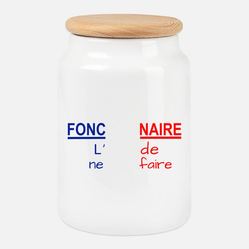 t_fonctionnaire2 - Keksdose mit Holzdeckel - Weiß