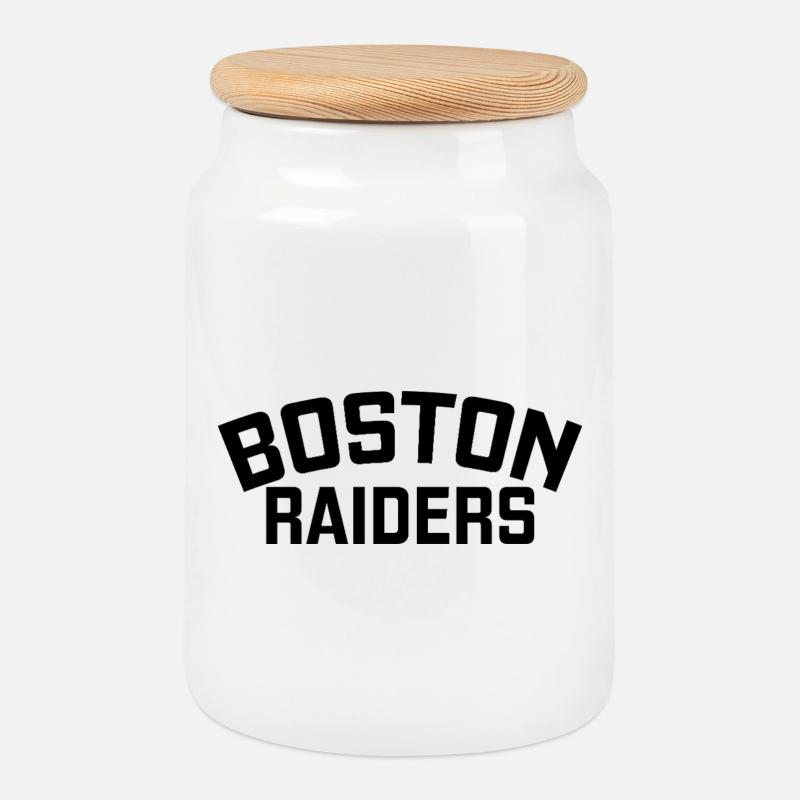 Boston Raiders - Keksdose mit Holzdeckel - Weiß