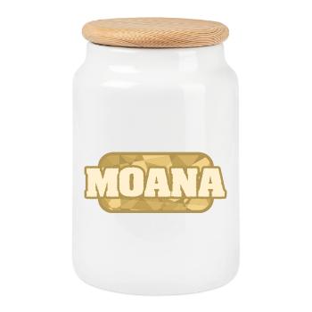 Moana as organic - Cookie Jar with Wooden Lid - white - Front