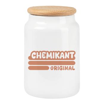 Spruch Chemikant - Keksdose mit Holzdeckel - Weiß - Vorne