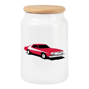 SH_Gran_Torino 2 Colors - Cookie Jar with Wooden Lid - white - Front