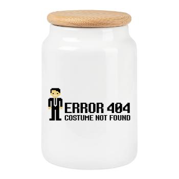 Error 404 - Costume not found - Cookie Jar with Wooden Lid - white - Front