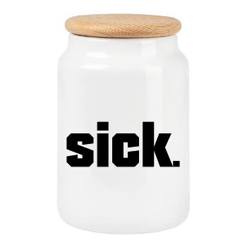 Sick Design - easy - Keksdose mit Holzdeckel - Weiß - Vorne