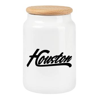Chemise Houston - Boîte à biscuits avec couvercle en bois - blanc - Devant