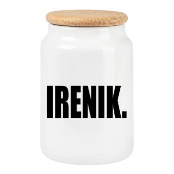 IRENIK PAIX - DÉMOCRATIE - Boîte à biscuits avec couvercle en bois - blanc - Devant