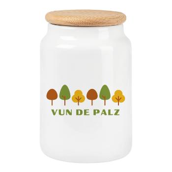 Fuchsloch - Boîte à biscuits avec couvercle en bois - blanc - Devant