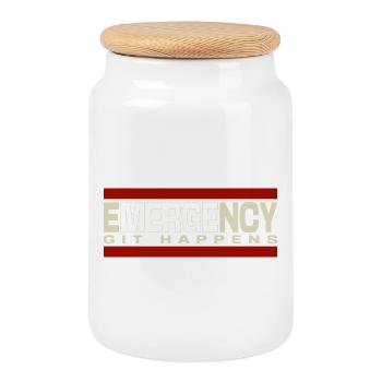 Nerd geek git d’urgence se produit - Boîte à biscuits avec couvercle en bois - blanc - Devant