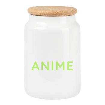 Anime Weekend Plans Graphic Design - Cookie Jar with Wooden Lid - white - Front