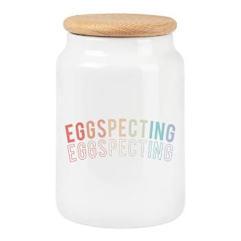 Révélation du sexe de Pâques de la future maman - Boîte à biscuits avec couvercle en bois - blanc - Devant