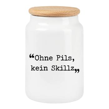 Dialecte de la Ruhrpott sans pilsner, pas de région de la Ruhr - Boîte à biscuits avec couvercle en bois - blanc - Devant