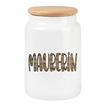 Industrie de la construction de maisons de maçon - Boîte à biscuits avec couvercle en bois - blanc - Devant