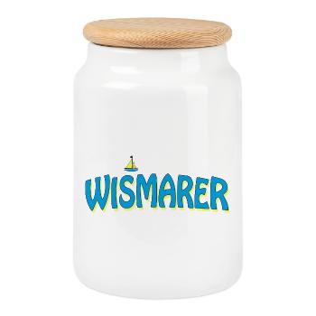 WISMAR - Cookie Jar with Wooden Lid - white - Front
