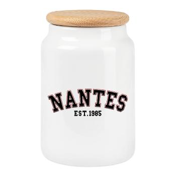 Nantes Est. 1985 - Cookie Jar with Wooden Lid - white - Front