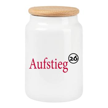 Promoted 2026 Promotion - Cookie Jar with Wooden Lid - white - Front