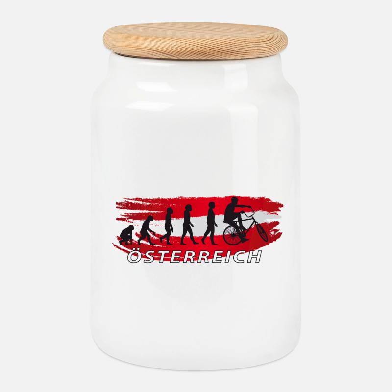 Cycling, Cycleball, Indoor Cycling, Evolution, AU - Cookie Jar with Wooden Lid - white