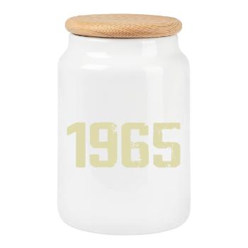 Jubilé 1965 - Boîte à biscuits avec couvercle en bois - blanc - Devant