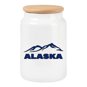 Alaska - Cookie Jar with Wooden Lid - white - Front