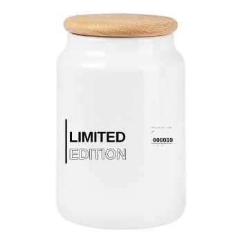 Une autre édition limitée - Boîte à biscuits avec couvercle en bois - blanc - Devant