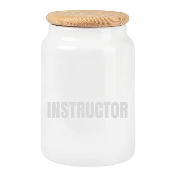 Phlebotomy instructor - Cookie Jar with Wooden Lid - white - Front