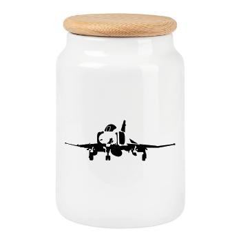 Phantom F-4 - Cookie Jar with Wooden Lid - white - Front