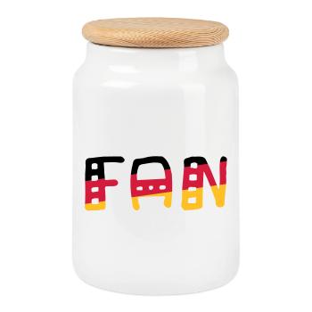 FAN - Shirt Germany - Cookie Jar with Wooden Lid - white - Front