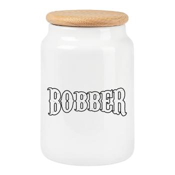 bobber chopper biker cruisen aufkleber sticker - Keksdose mit Holzdeckel - Weiß - Vorne