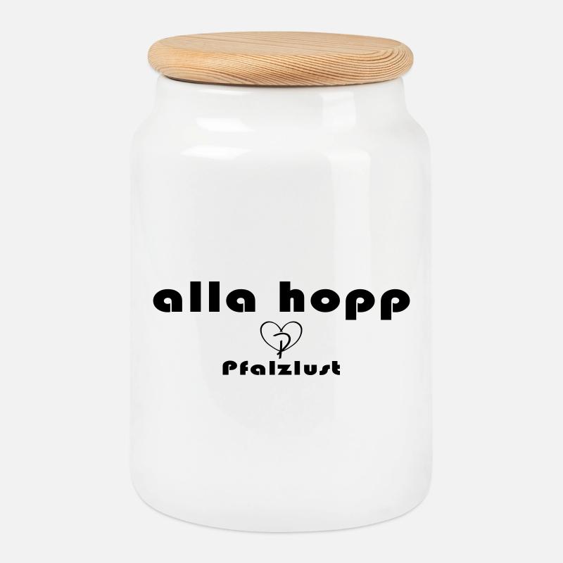 alla hopp - Keksdose mit Holzdeckel - Weiß