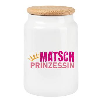 Muddy run shirt Matsch Prinzessin Laufshirt Team - Keksdose mit Holzdeckel - Weiß - Vorne