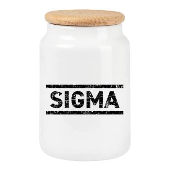 Sigma - Keksdose mit Holzdeckel - Weiß - Vorne