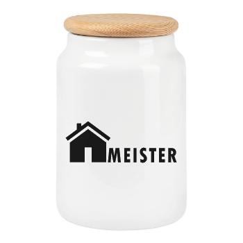 Conception de gardien - Boîte à biscuits avec couvercle en bois - blanc - Devant