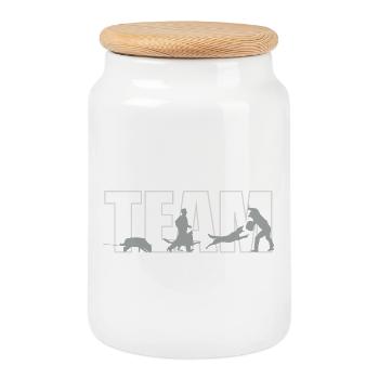 ÉQUIPE IGP Hundesport 2 - Boîte à biscuits avec couvercle en bois - blanc - Devant