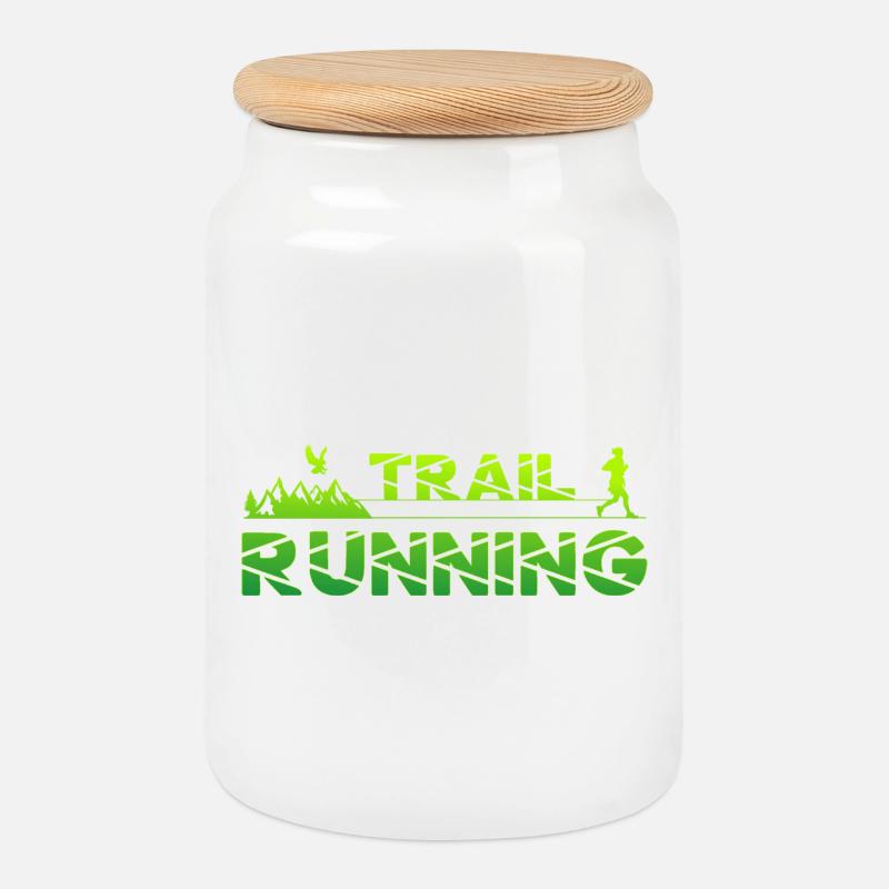 Trail Running Eagle Mountains Forest Shoes Profil Vert - Boîte à biscuits avec couvercle en bois - blanc